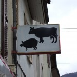 Butcher shop outside Grenoble.