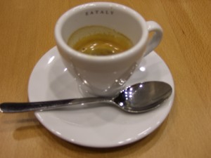 The "large" coffee at Eataly.