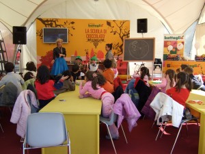 School Group at the Chocolate Festival learning important lessons.