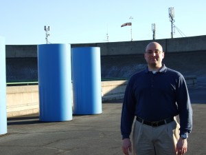 On the roof of Le Meridien Lingotto, the former FIAT factory and its test track.