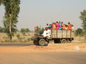 We remember riding in the backs of pickups when we were kids, but it was never quite like this!