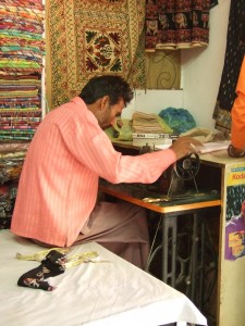 The tailor who made me a shirt and fixed the rip in our backpack.