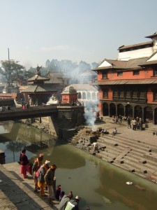 The cremation temple in Nepal
