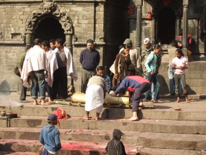 Preparing the departed for his journey to another life.