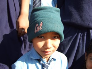 Our little friend in Bhaktapur -- GO BEARS!!