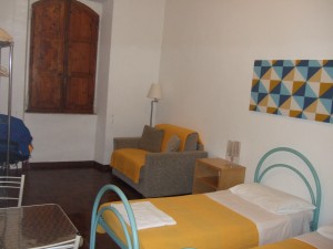 Our room in the Acacia Apartment, near Stazione Termini