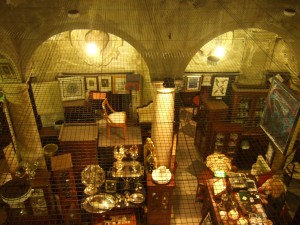 View from Liguria Style hallway of the shop downstairs.