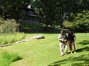 On the grounds of a dream home, Crafstman Farms.