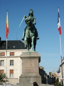 Joan of Arc - burned at the stake in Rouen but now the patron saint of France.