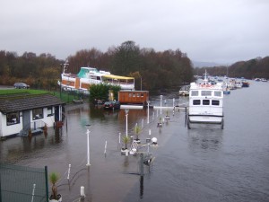 Balloch -- flooding after many days of heavy rains