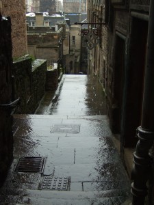 The Closes of Edinburgh - in th Scottish rain