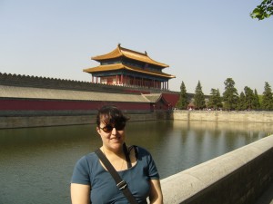 Before entering the Forbidden City.