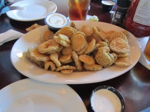 Fried pickles. Can't believe we took a picture of this and forgot to take a picture of the frog legs we ate in the AmeriStar Casino buffet.