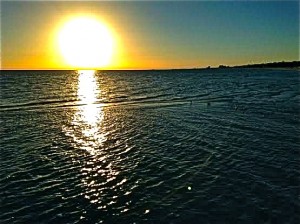 Sunset over the Gulf of Mexico.