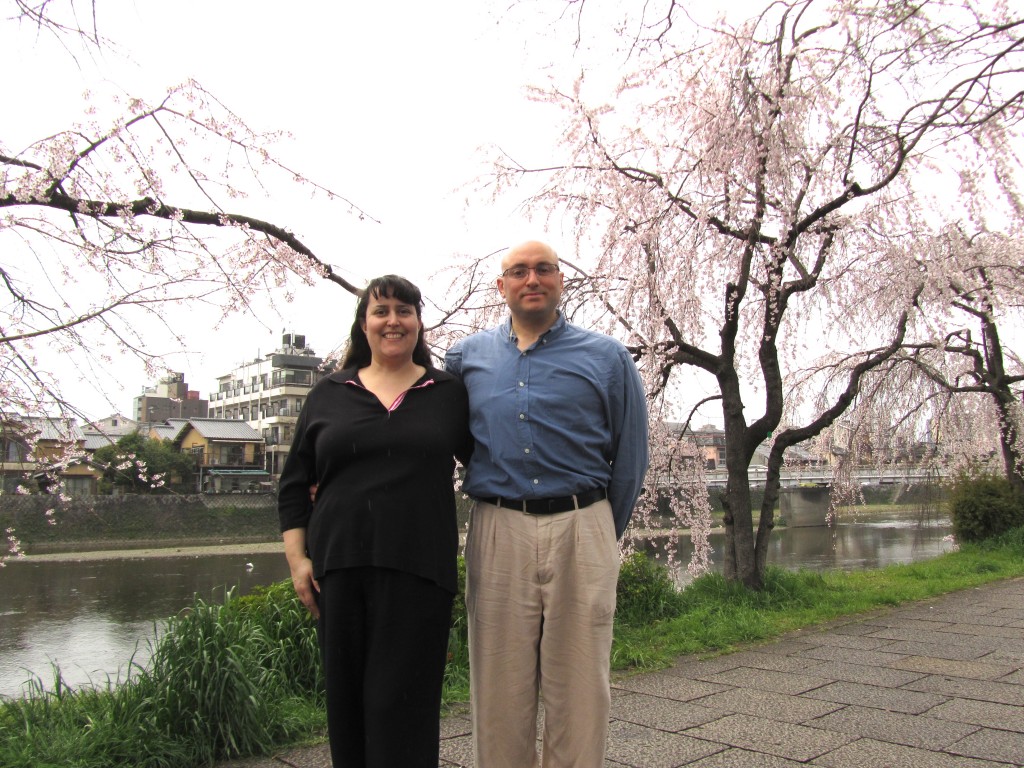 Along the river in Kyoto.