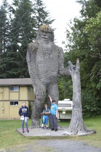 The kids found Bigfoot.
