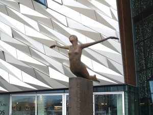 Outside the Titanic Museum, Belfast.