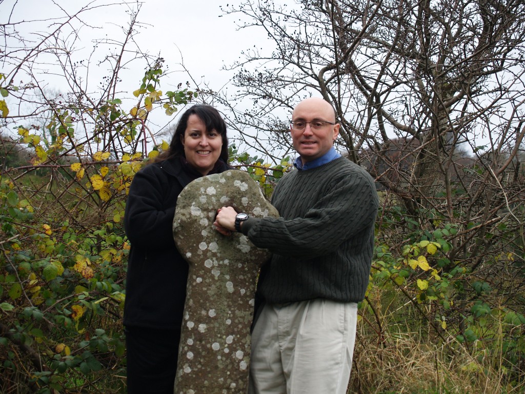 The churchyard of the Layde Church in Cushendall.  If you join hands through this cross you will be together through eternity (like the symbolism of a wedding ring).