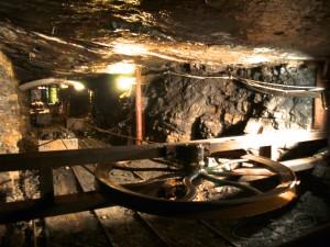 Working in a coal mine...does not look like a good time.