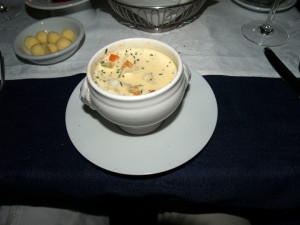 Seafood chowder.