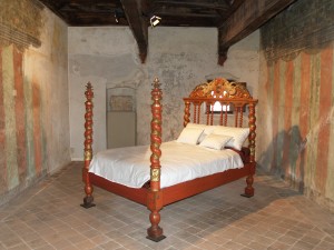 Our bedroom. Okay, the bedroom at Casa Cavassa, the municipal museum in Saluzzo.