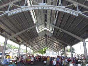 Morgantown Farmers Market, and ample cheap metered parking right in the city center.