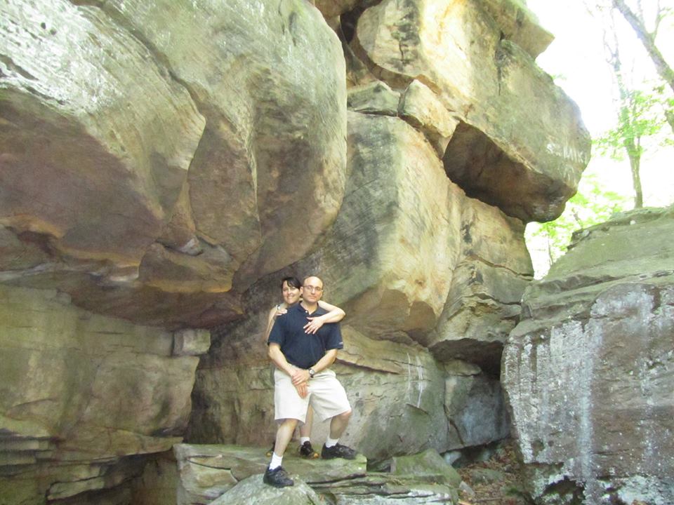 Climbing at Cooper's Rock, WV.